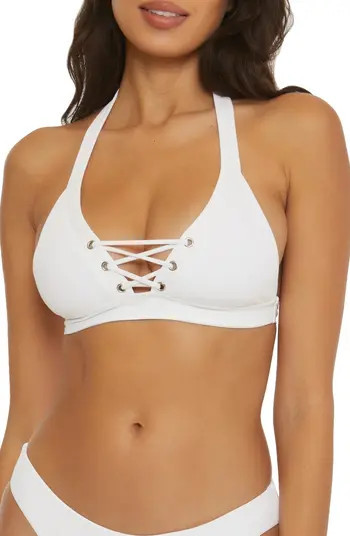 Modern Edge Lace-Up Bikini Top | Nordstrom