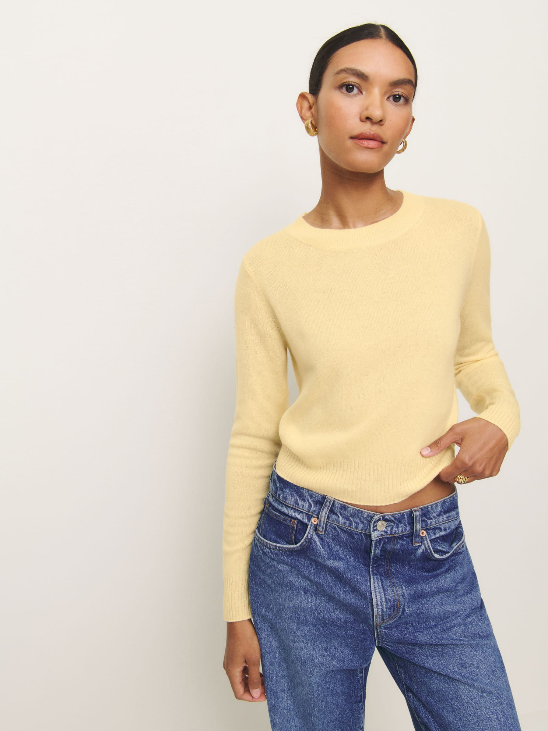 Dana Cashmere Crew Sweater | Reformation (Global)