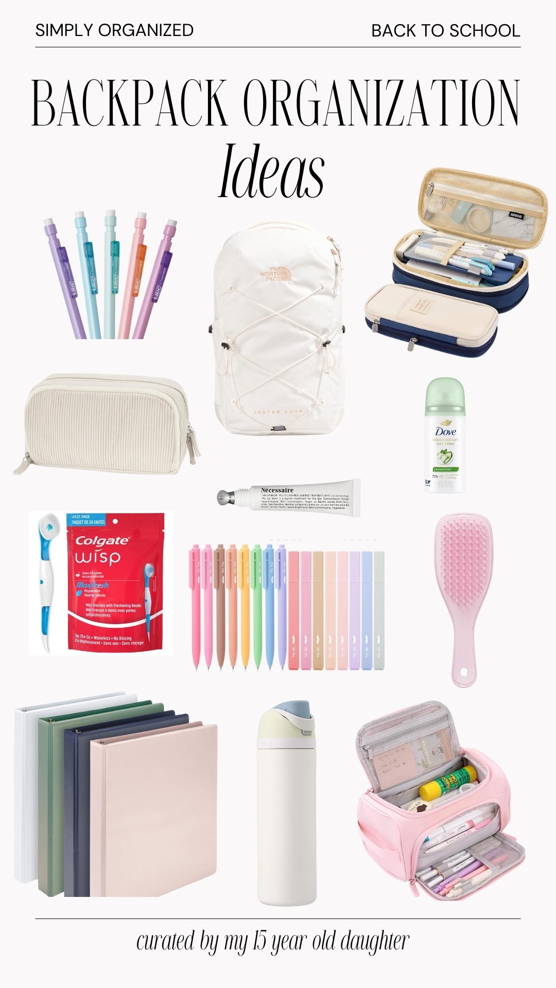 Backpack Organization curated by my 15 year old daughter … she’s heading into her sophomore year. Hard to believe! 🥺😭

#LTKSeasonal #LTKFamily