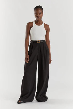 HARLEY BLACK WOOL BLEND PANT | DISSH