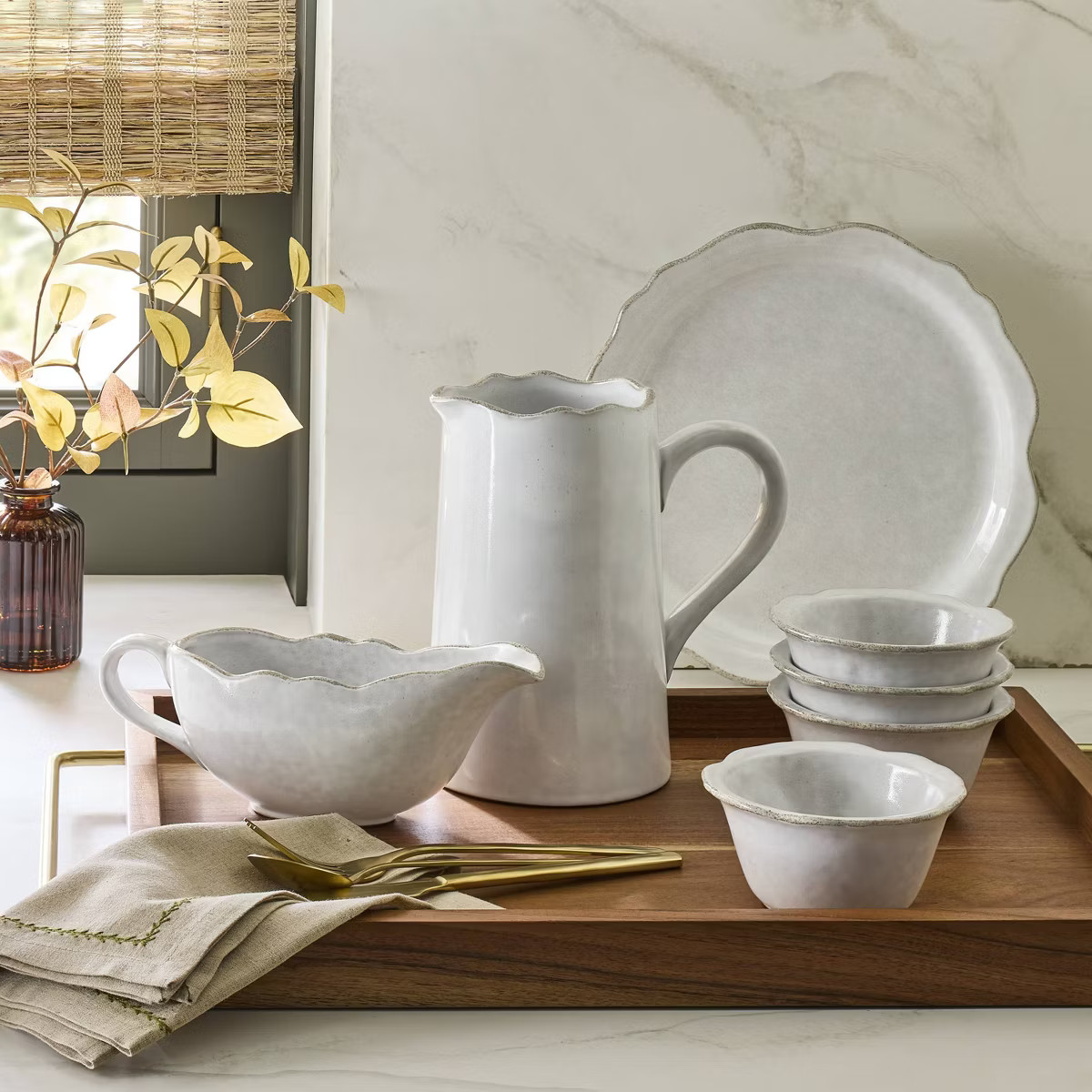 Carved Edge Pitcher Cream - Hearth & Hand™ with Magnolia | Target