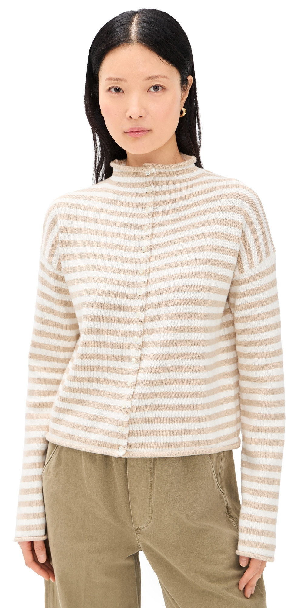 Alex Mill Taylor Cardigan Sand/Ivory S | Shopbop