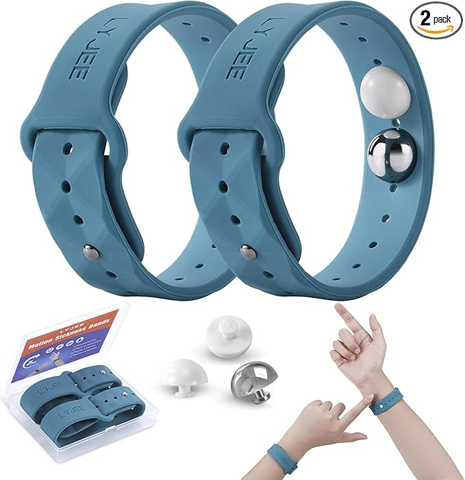 LYJEE Motion Sickness Bands Anti Nausea Wristband for Adult and Kids Morning Sickness Relief for ... | Amazon (US)