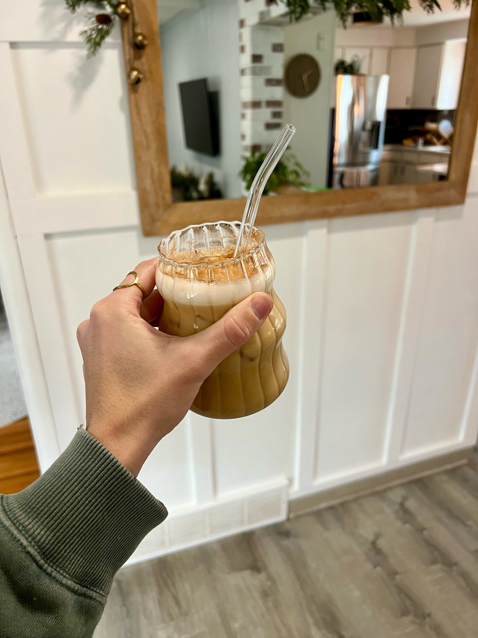 Ribbed Latte Glasses