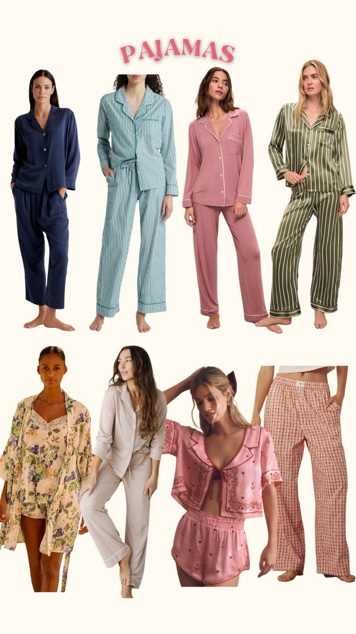 High quality women’s pajamas! 

Quince, Eberjay, Anthropologie, Cozy Earth and Nordstrom brands