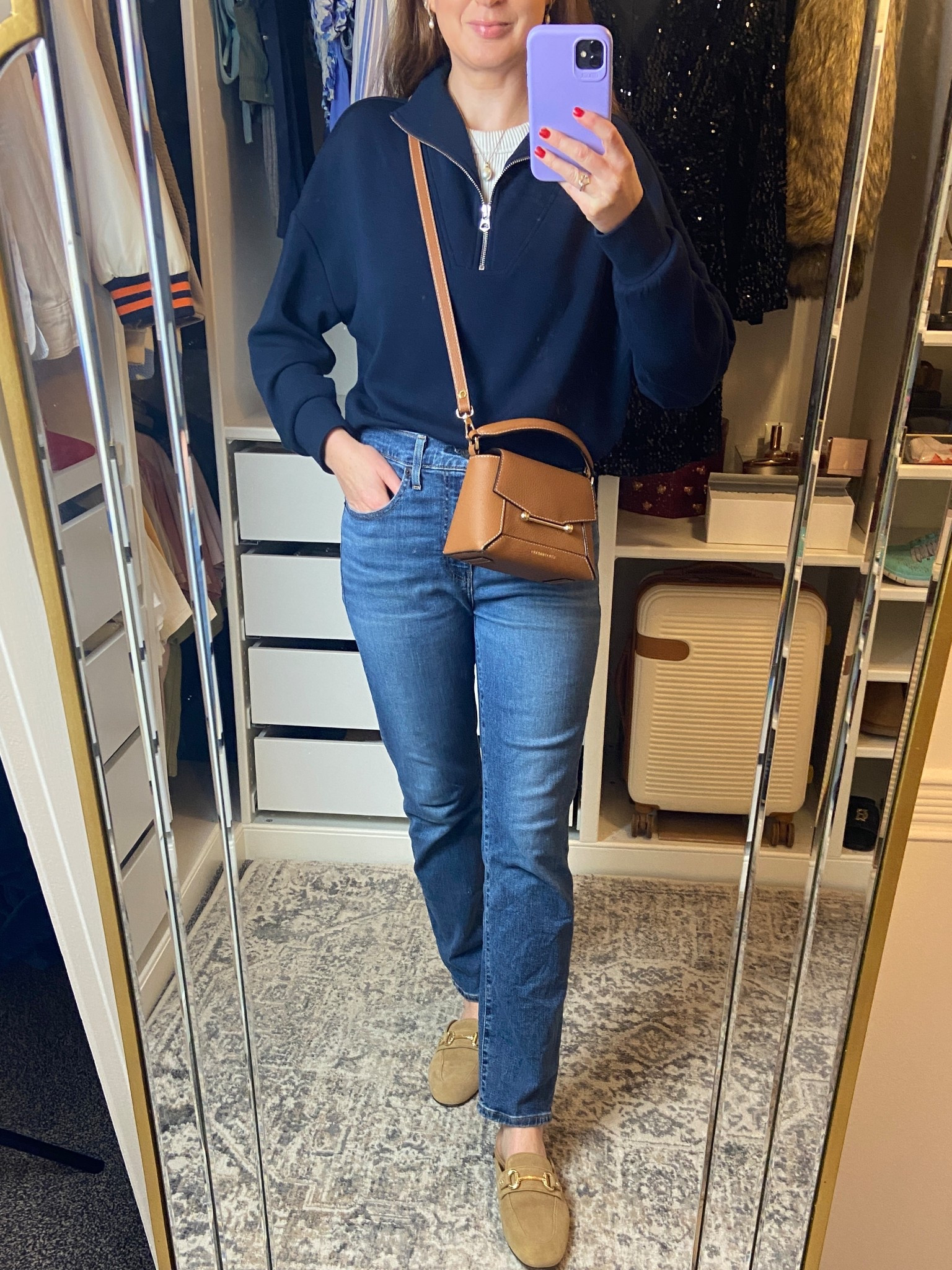 Weekend errands but make it autumn-chic 💙🤎
This cosy outfit is perfect for those warmer autumn days, relaxed denim, soft layers, and loafers that feel polished yet effortless. Ideal for market mornings, coffee runs, or slow weekend plans.

🍂 I’ve also linked some affordable alternatives so you can recreate the look on any budget. Tap to shop & save for outfit inspo. 
Autumn Outfits, varley, blue and brown , running errands outfit, varley set 

#LTKStyleTip #LTKOver40 #LTKSeasonal