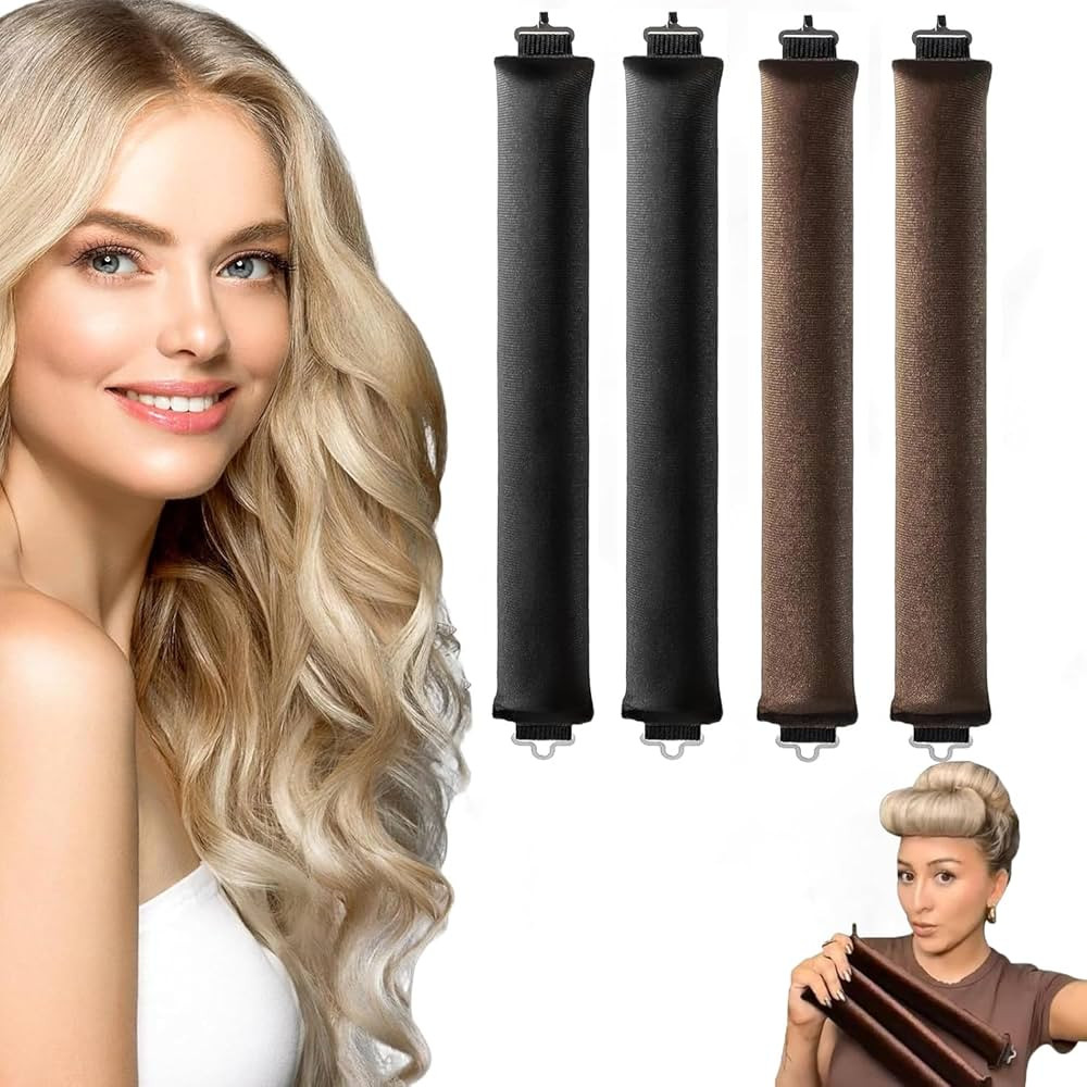 Heatless Hair Curler,Overnight Heatless Curls Blowout Rods Headband for All Hair Types,Flexi Rods... | Amazon (US)