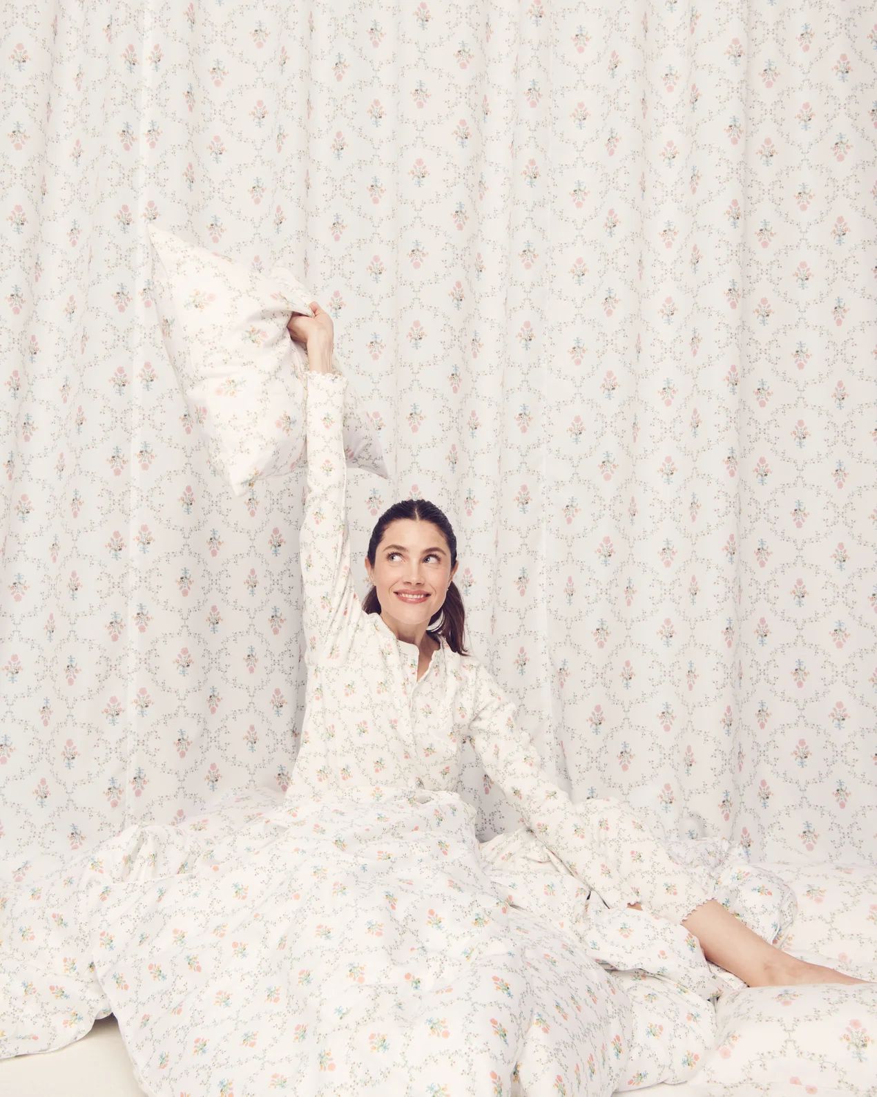 The Olivia Pajama Set - Pastel Trellis | Hill House Home