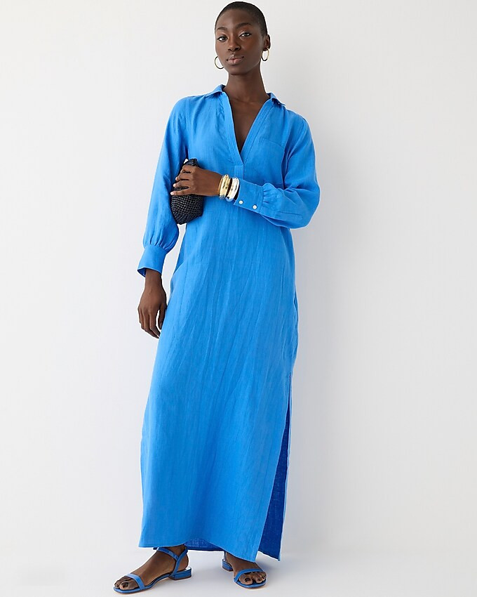 Long linen shirtdress | J. Crew US