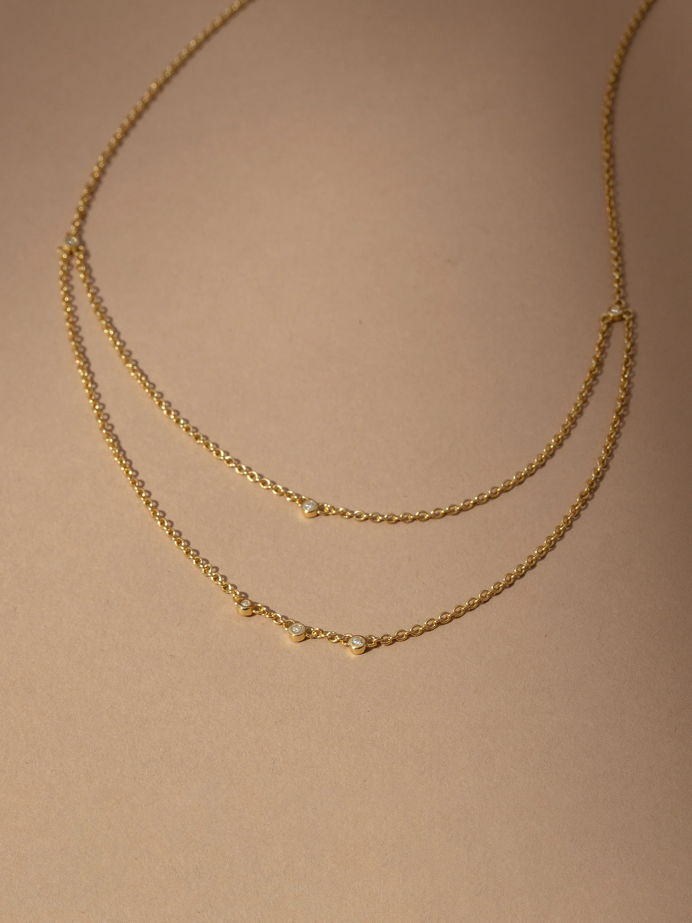 18k Gold Layered Chain Vermeil Necklace with Diamonds | Uncommon James | Uncommon James