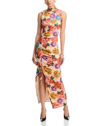 AQUA Mesh Floral Maxi Dress - Exclusive | Bloomingdale's Women | Bloomingdale's (AU)
