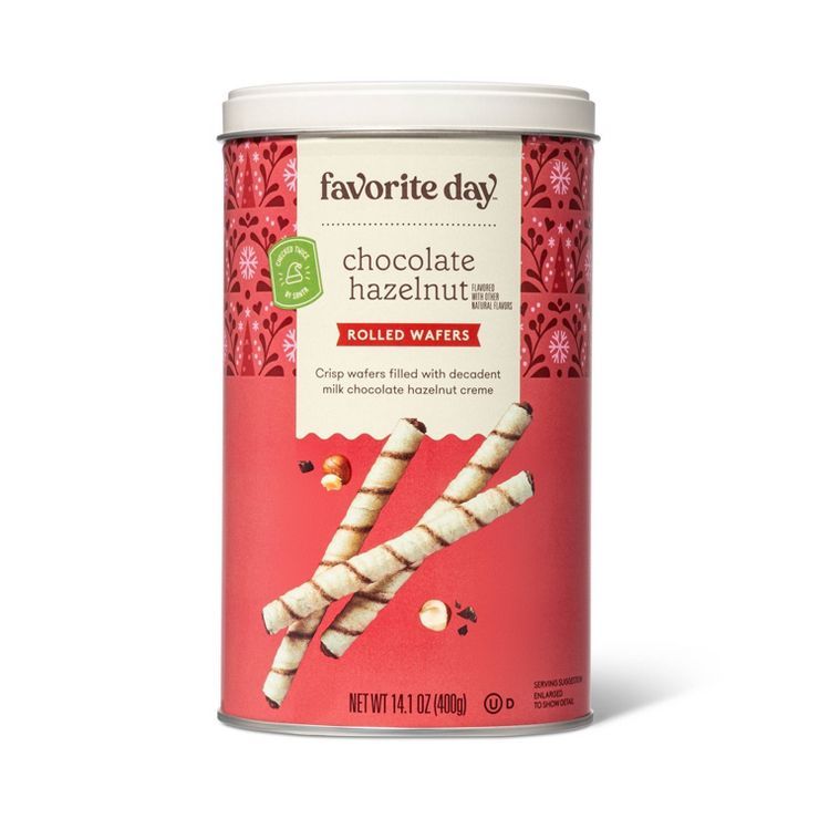 Chocolate Hazelnut Rolled Wafers in Tin - 14.1oz - Favorite Day™ | Target