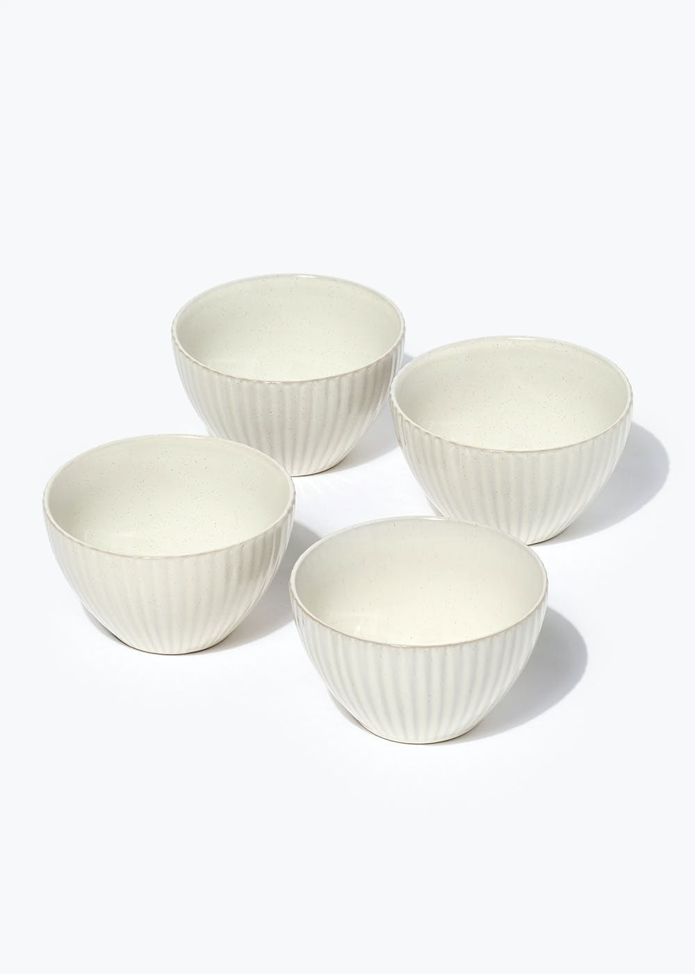 4 Pack Embossed Cereal Bowls (14.5cm) – White | Matalan (UK)