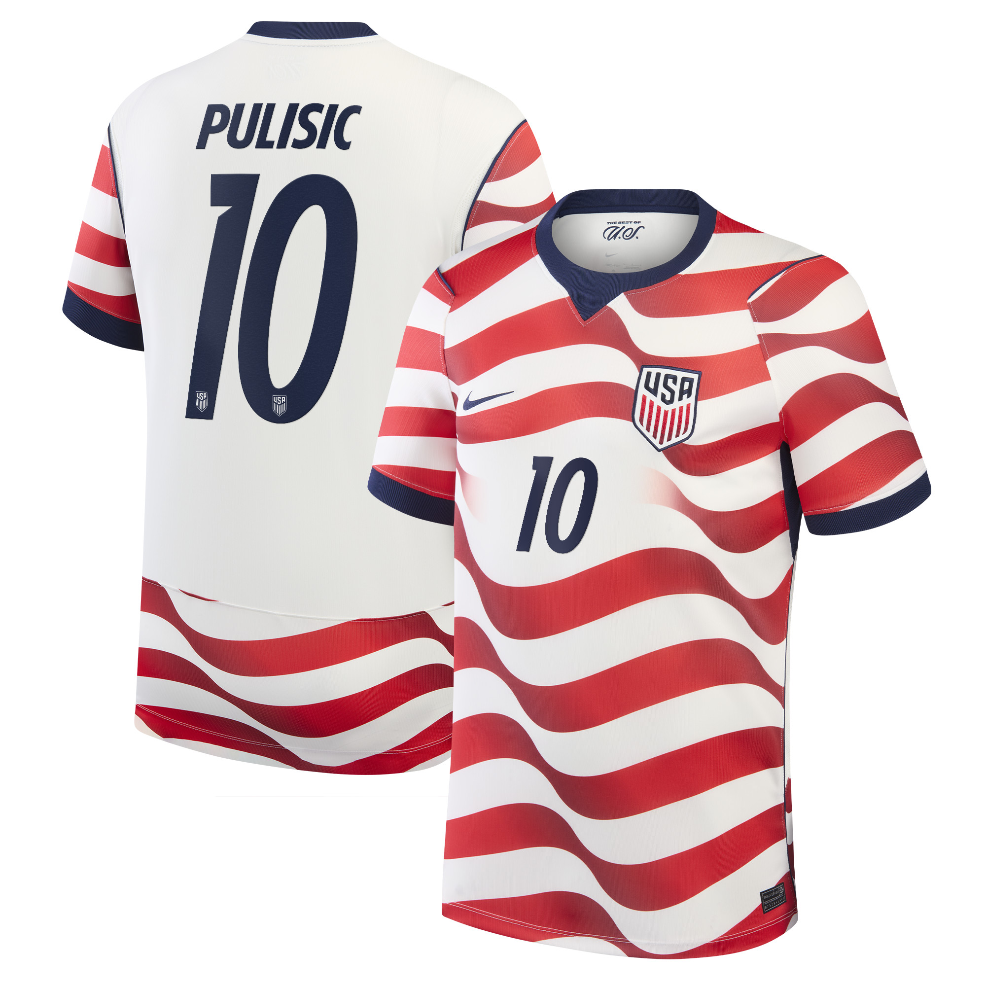 Men's Nike Christian Pulisic White USMNT 2026 Home Stadium Replica Jersey | Fanatics