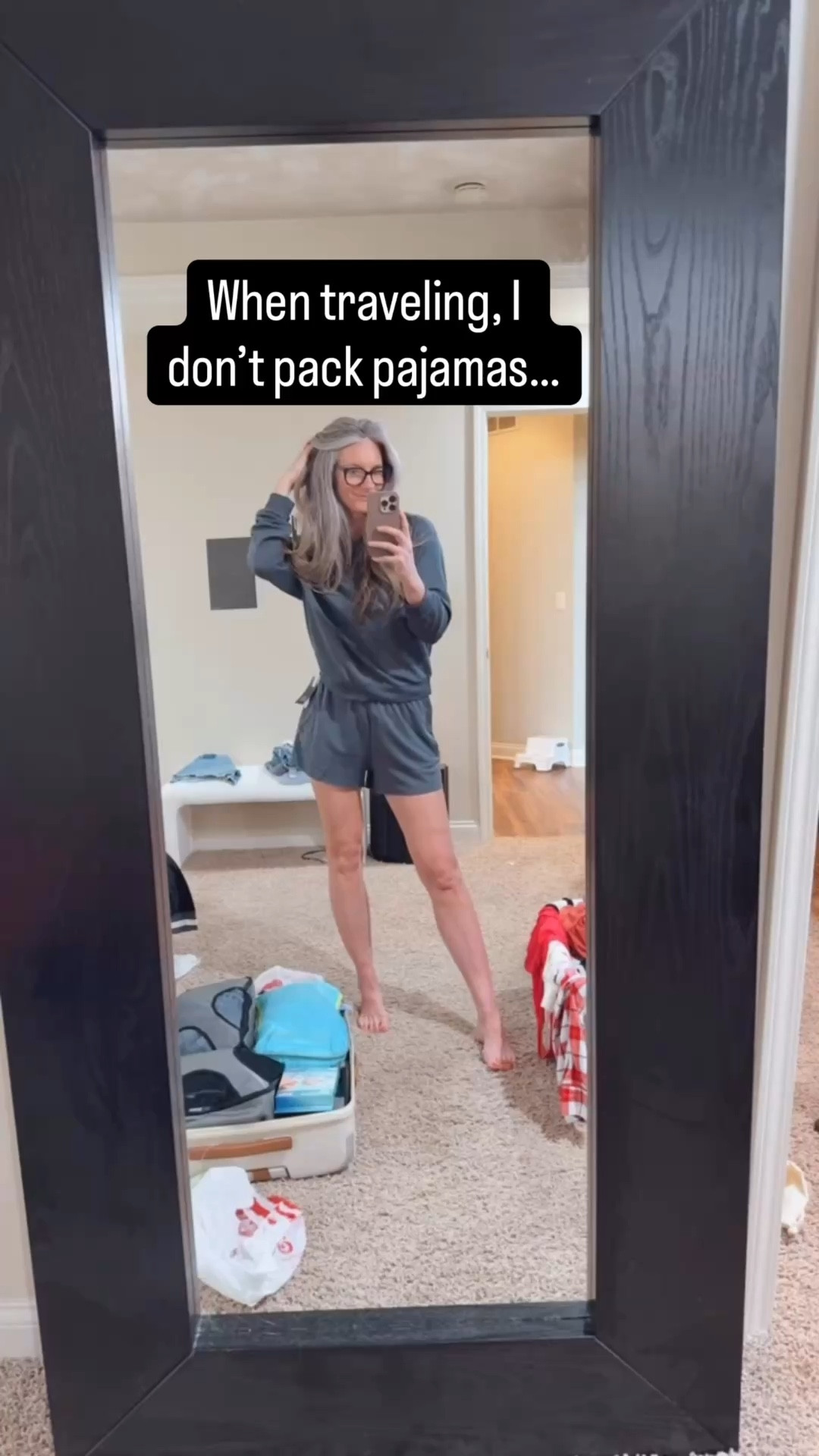 So I sleep in “loungewear” and I make zero apologies for that. 

This grey set from Target is perfect for spring break and the white tee will go with everything! 

We can also thank Spanx for the softest lightweight travel pants that will double as pj pants if hubby insists on sleeping in the Arctic. 

#LTKOver40 #LTKTall #LTKTravel