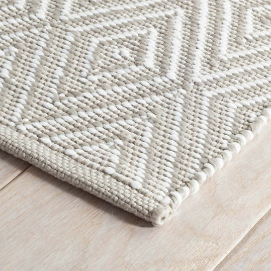 Diamond Platinum/White Indoor/Outdoor Rug | Annie Selke