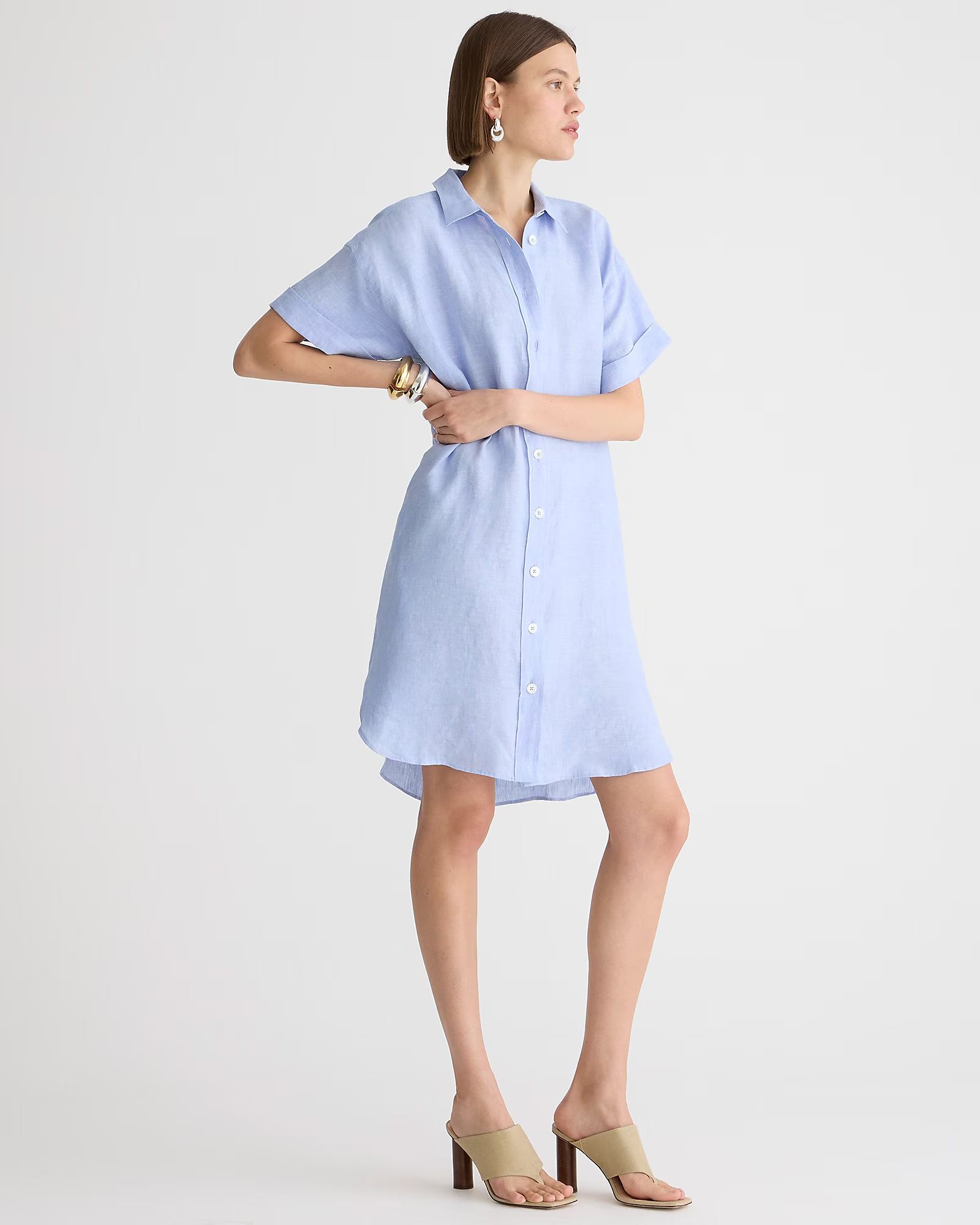 best seller4.6(54 REVIEWS)Capitaine shirtdress in linen$128.00Select Colors$69.50French Blue$69.5... | J.Crew US
