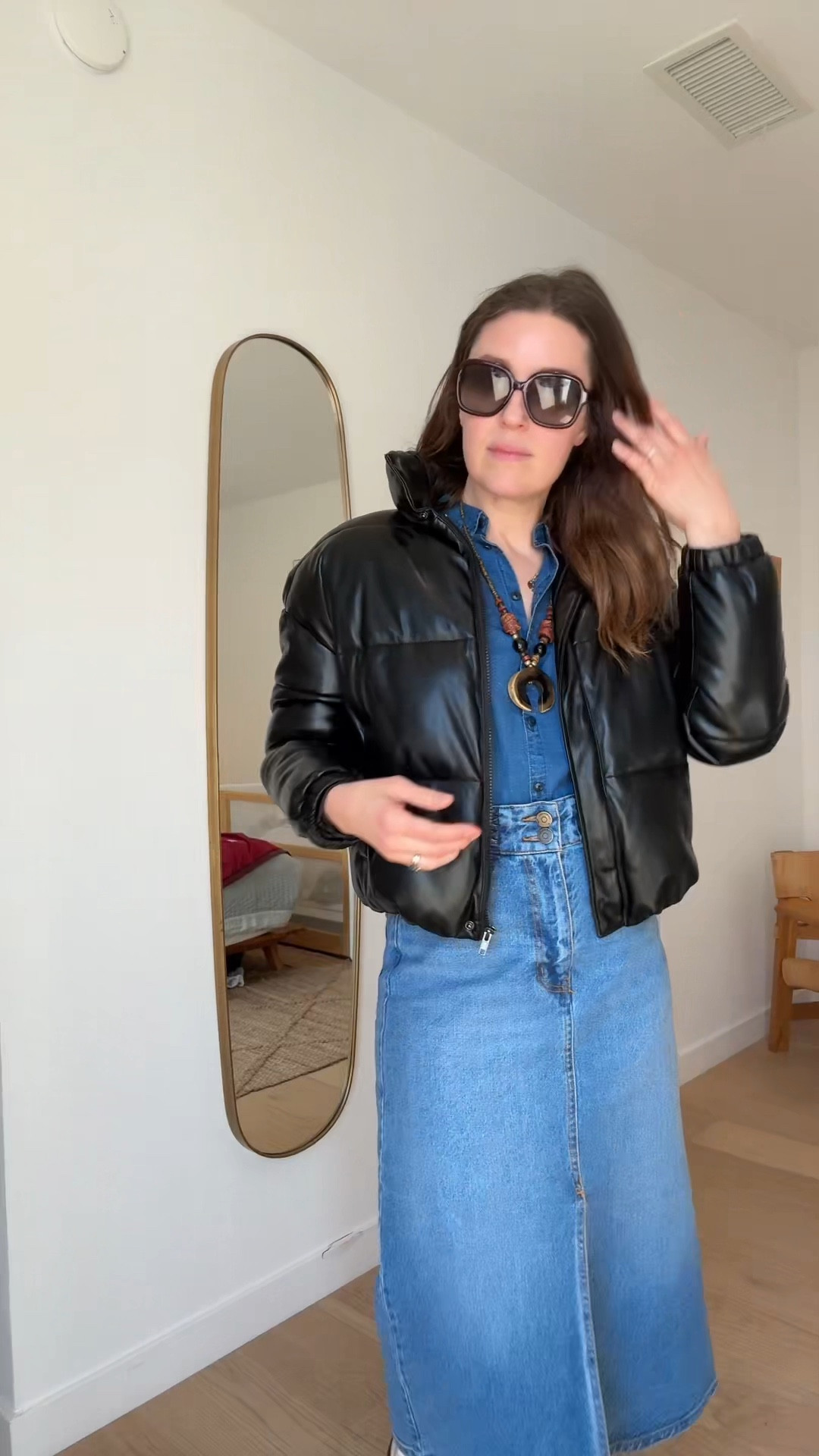 Favorite OOTD - how to style Denim on Denim. Nothing better than a leather puffer jacket to go over denim on denim!

#LTKMostLoved #LTKOver40 #LTKStyleTip
