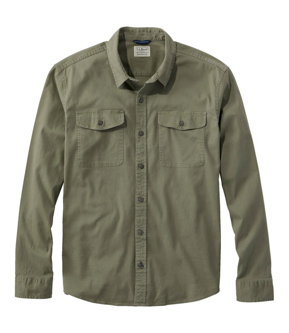 Men's Lakewashed Twill Shirt, Traditional Untucked Fit | L.L. Bean