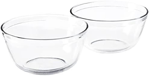 Anchor Hocking 4-Quart Glass Mixing Bowl, Set of 2, Clear, Model Number: | Amazon (US)