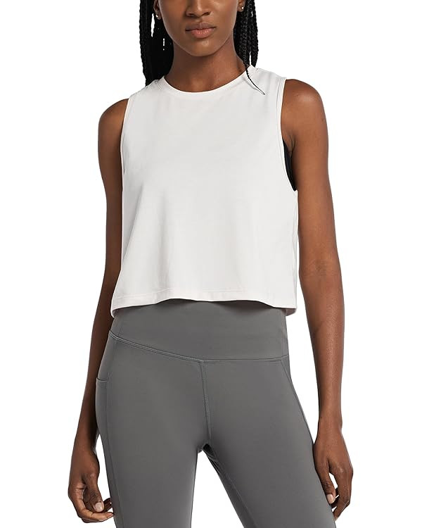 BALEAF Workout Tops for Women Crop Tank Top Quick Dry Athletic Gym Exercise Sleeveless Shirts Mus... | Amazon (US)