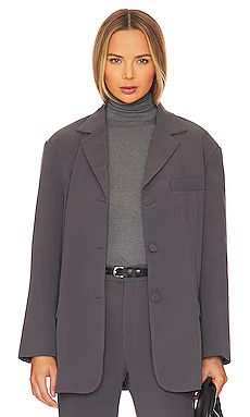 Bardot Akia Oversized Blazer in Charcoal from Revolve.com | Revolve Clothing (Global)