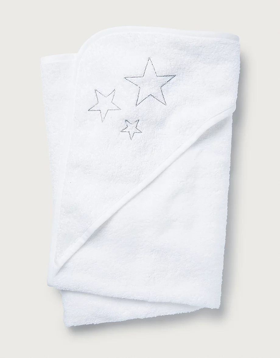 Organic Cotton Star Hooded Towel | The White Company UK & ROW