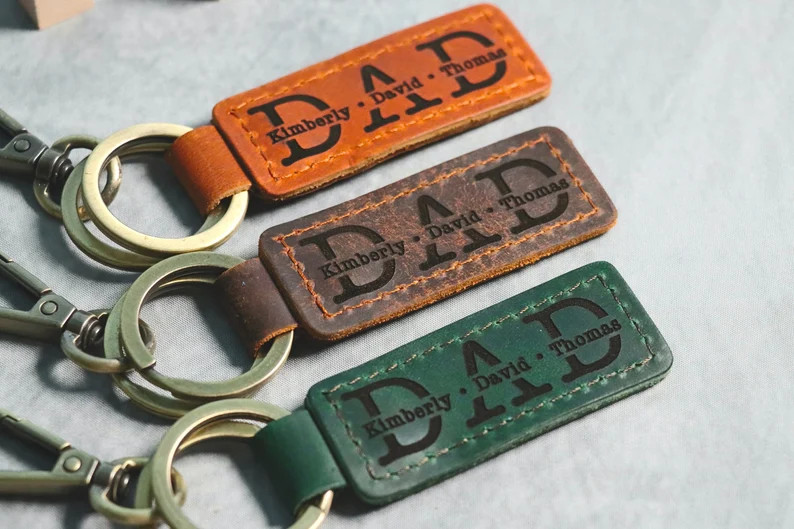 DAD KEYCHAIN, Personalized Dad Keychain, New Dad Gift, Engraved Dad Keychain, Fathers Day Keychai... | Etsy (Global)