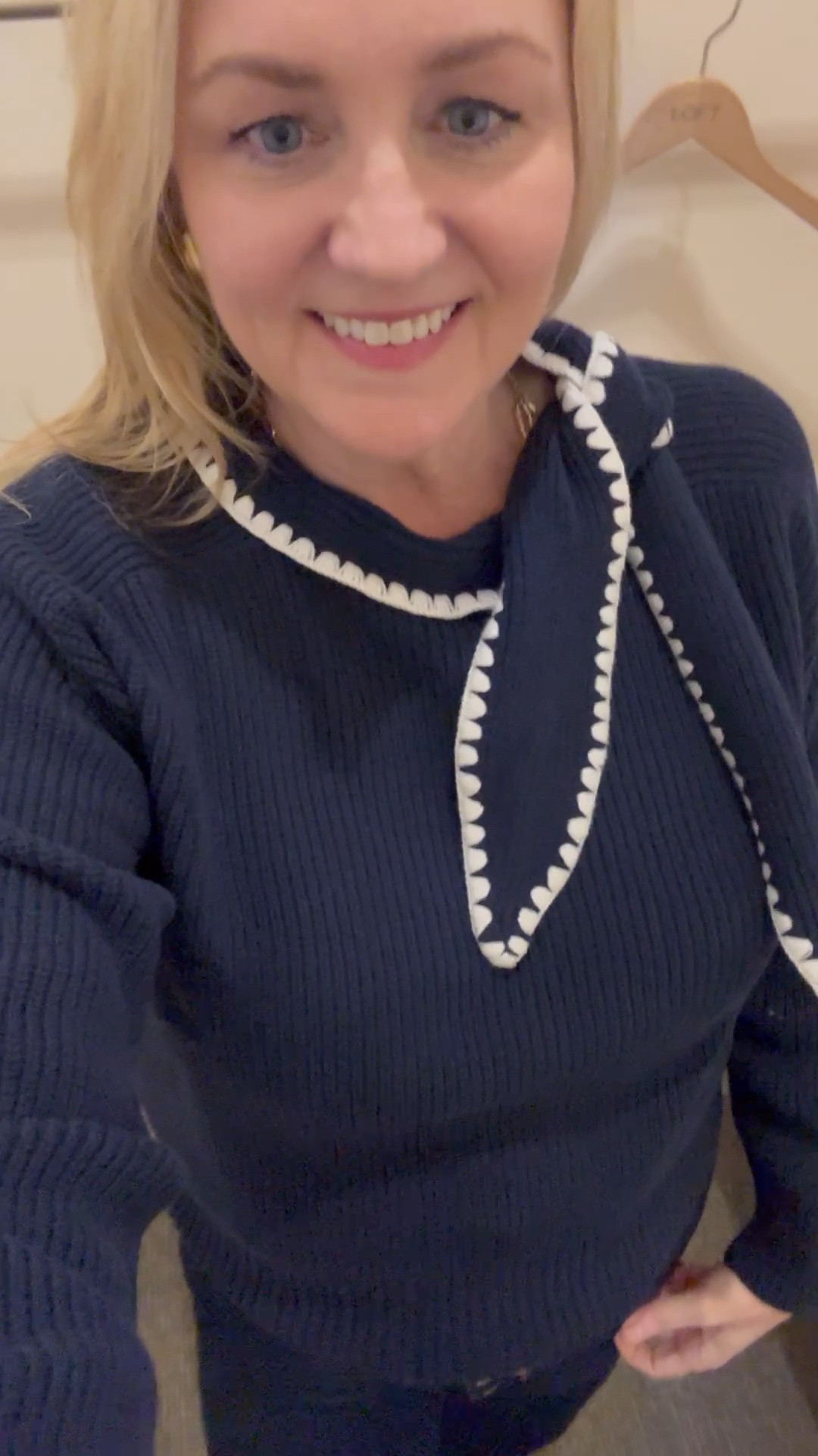 The cutest tie neck sweater comes in two colors.

#LTKdayinmylife #LTKootd #LTKOver40