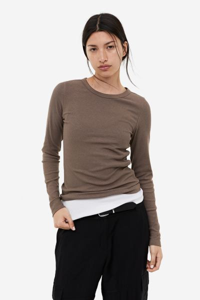 Ribbed Modal-blend Top | H&M (US + CA)
