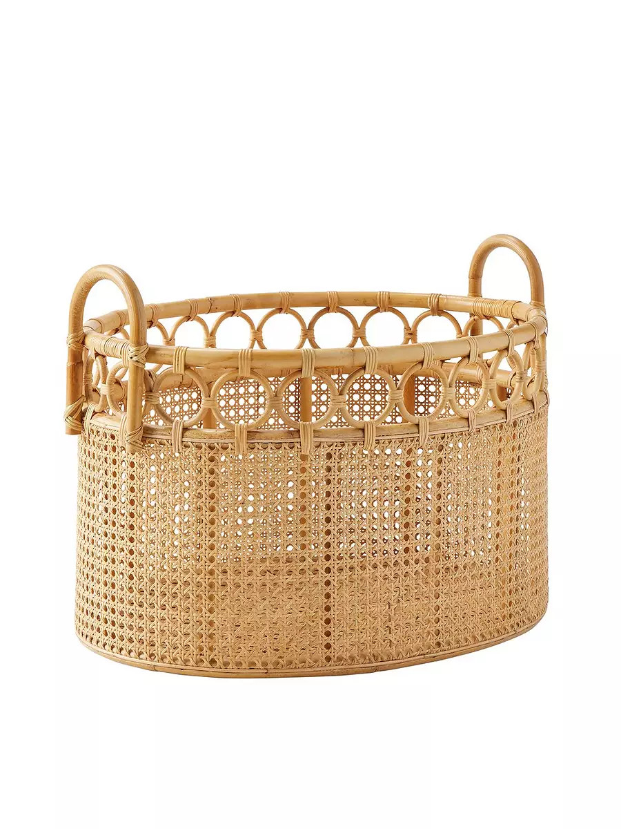 Westchester Rattan Storage Basket | Serena and Lily