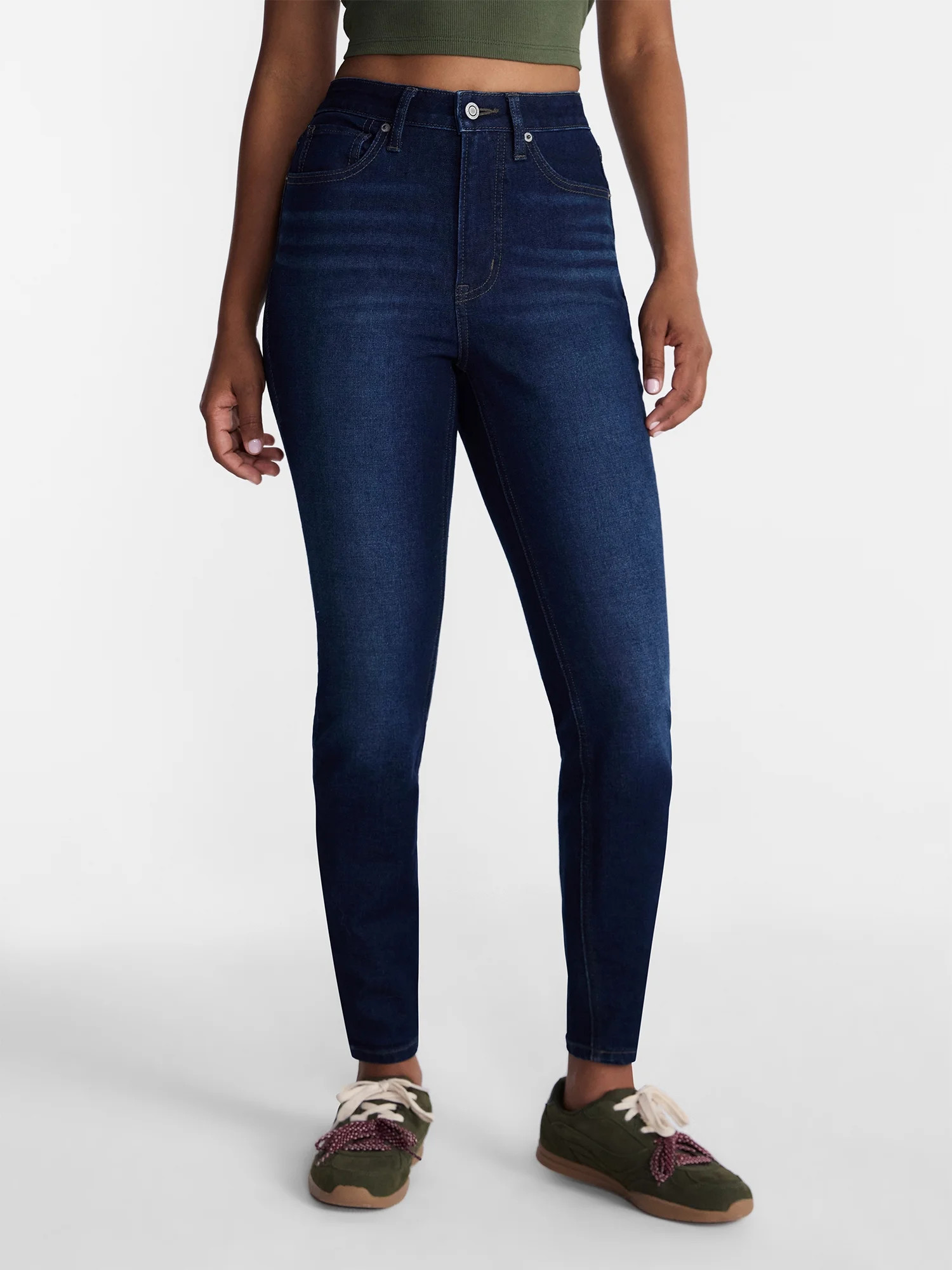 No Boundaries High Rise Skinny Jeans, 26.5", 28.5", 30.5" Inseam, Women's and Women's Plus Sizes ... | Walmart (US)