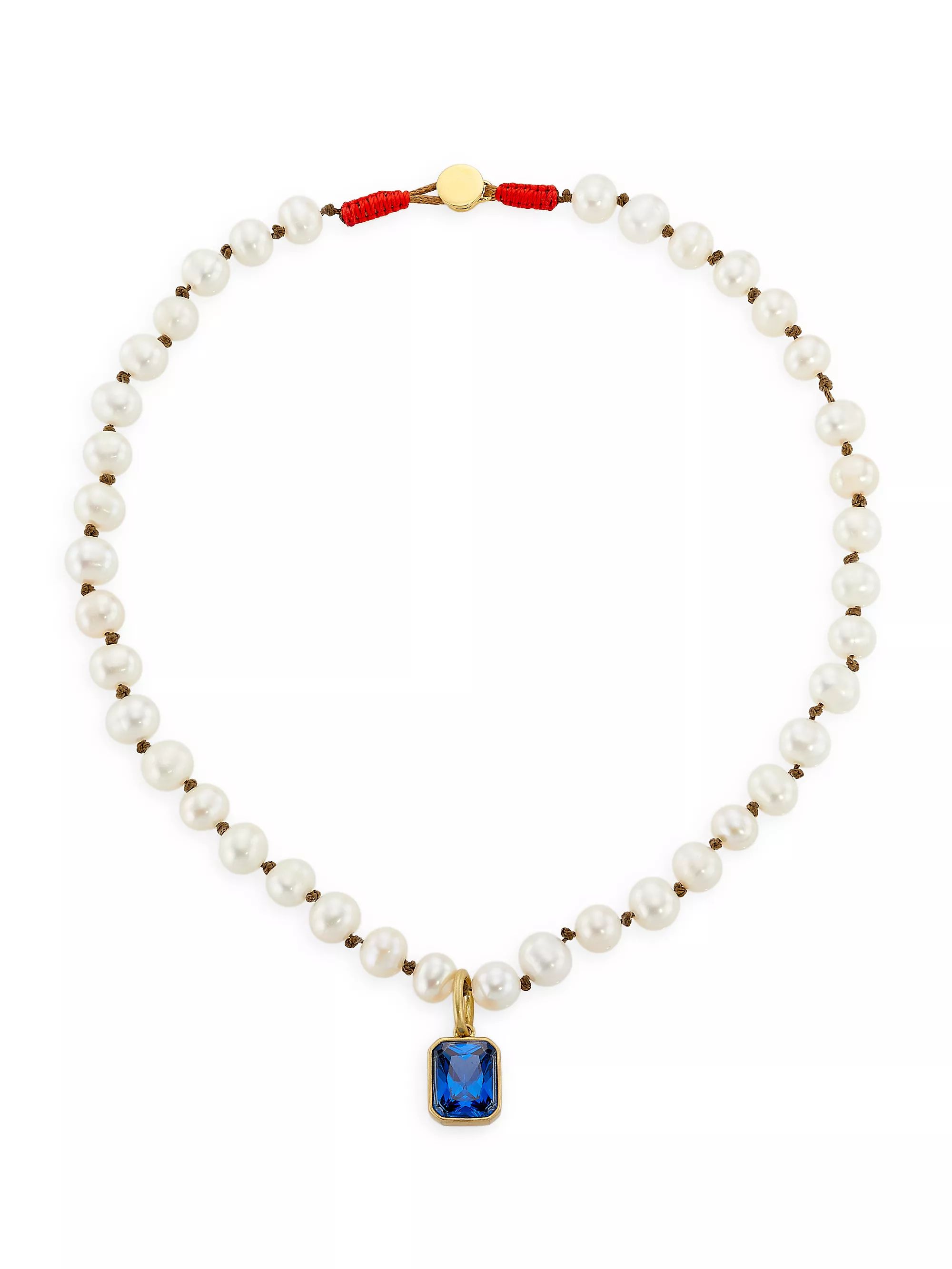 Yeah, But In Blue Blue Lagoon Cultured Freshwater Pearl & Glass Crystal Pendant Necklace | Saks Fifth Avenue