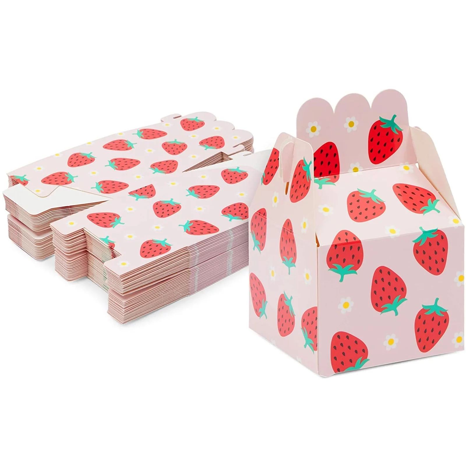Sparkle Bash Strawberry Treat Birthday Multi-color Paper Gift Boxes, (36 Count) 3.5" | Walmart (US)