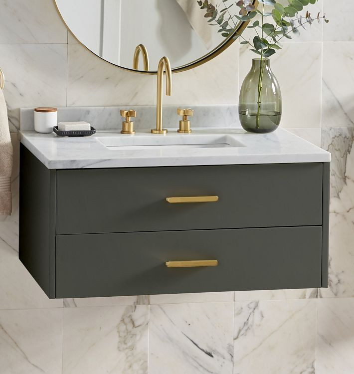 Geneva 36" Wall Mount Primed Single Vanity | Rejuvenation