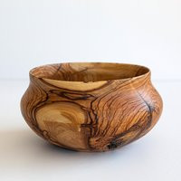 Decorative Wood Bowl, Rustic Wooden Centerpiece, Handmade Home Decor, Boho Farmhouse Gift, Olive Art, Kitchen Decor | Etsy (US)