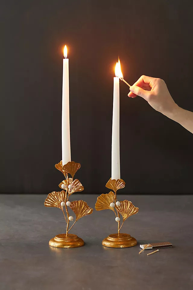 Ginkgo Candlestick | Anthropologie (US)