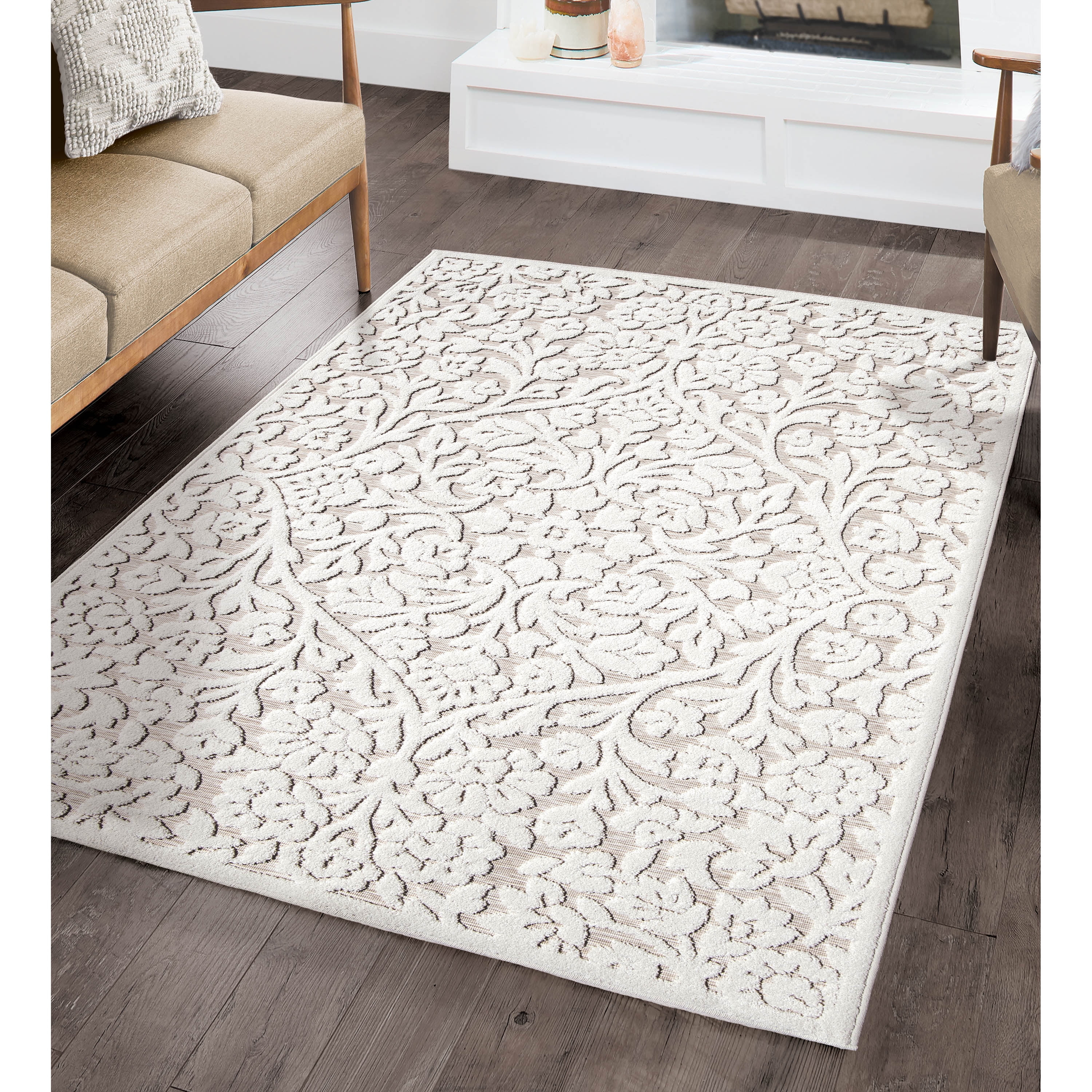 My Texas House Rosalie Area Rug, Driftwood, 5'2" x 7'6" - Walmart.com | Walmart (US)