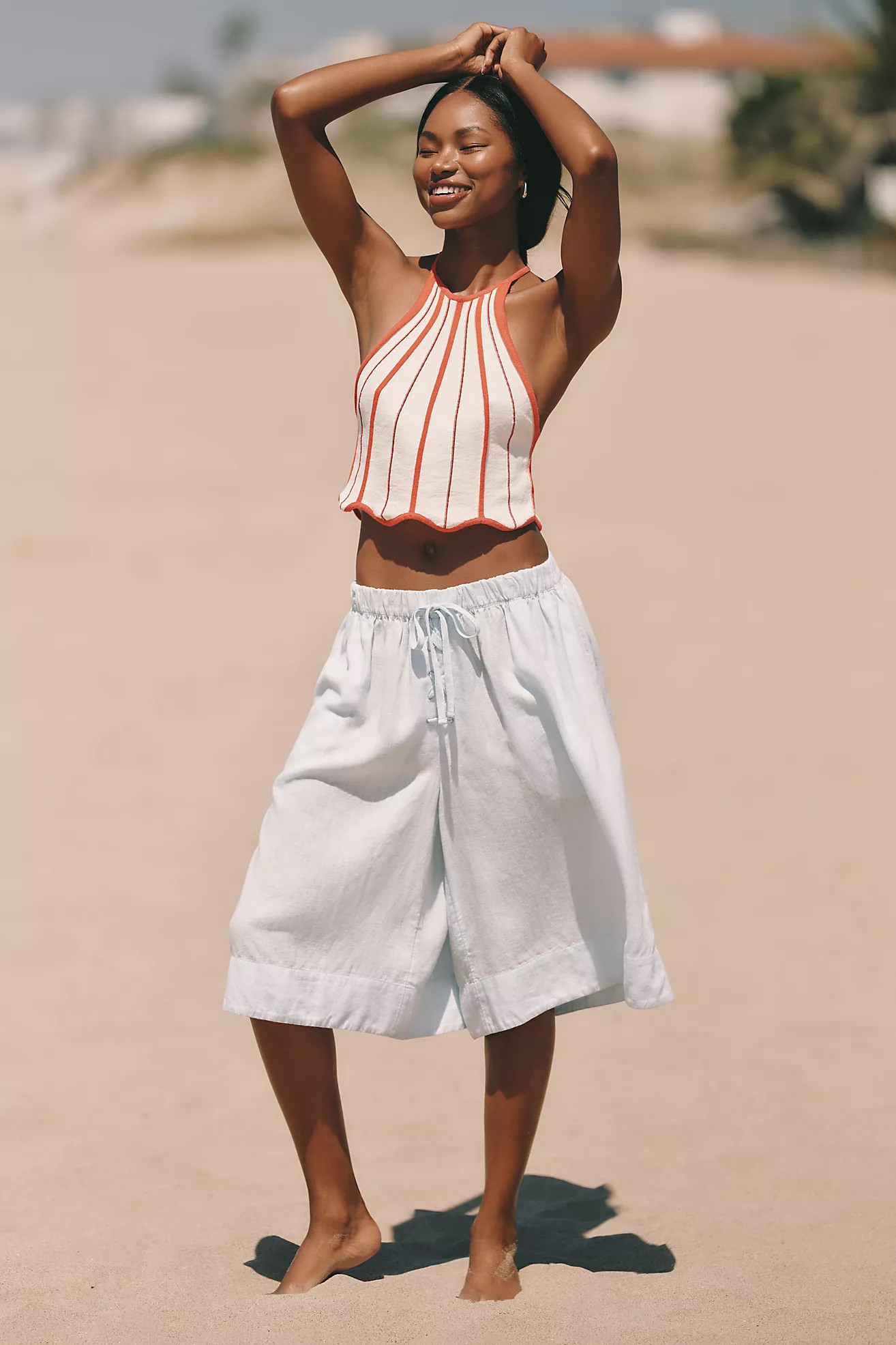 Celandine Oversized Bermuda Pants | Anthropologie (US)