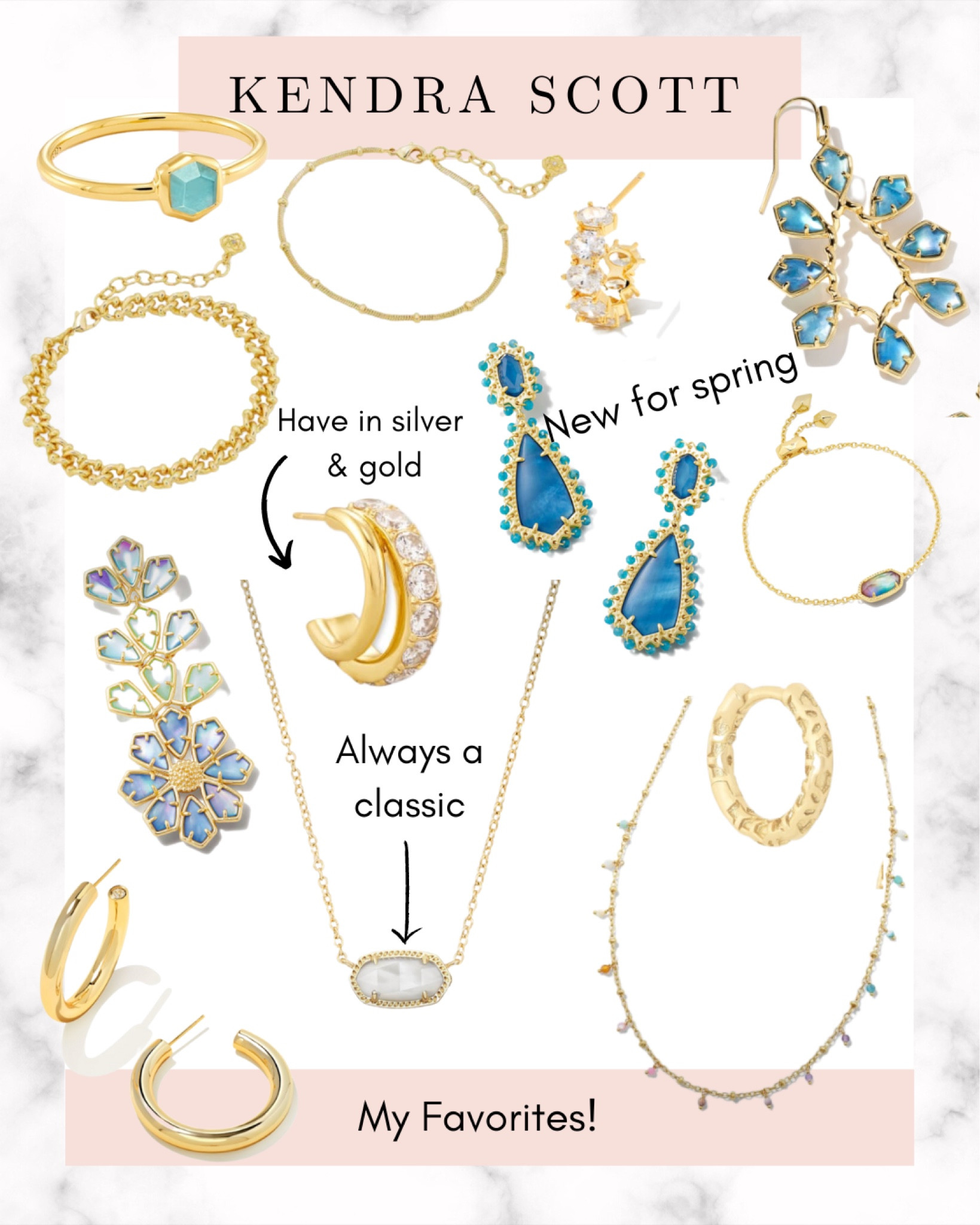 Old favorites & new for spring!
Kendra Scott 