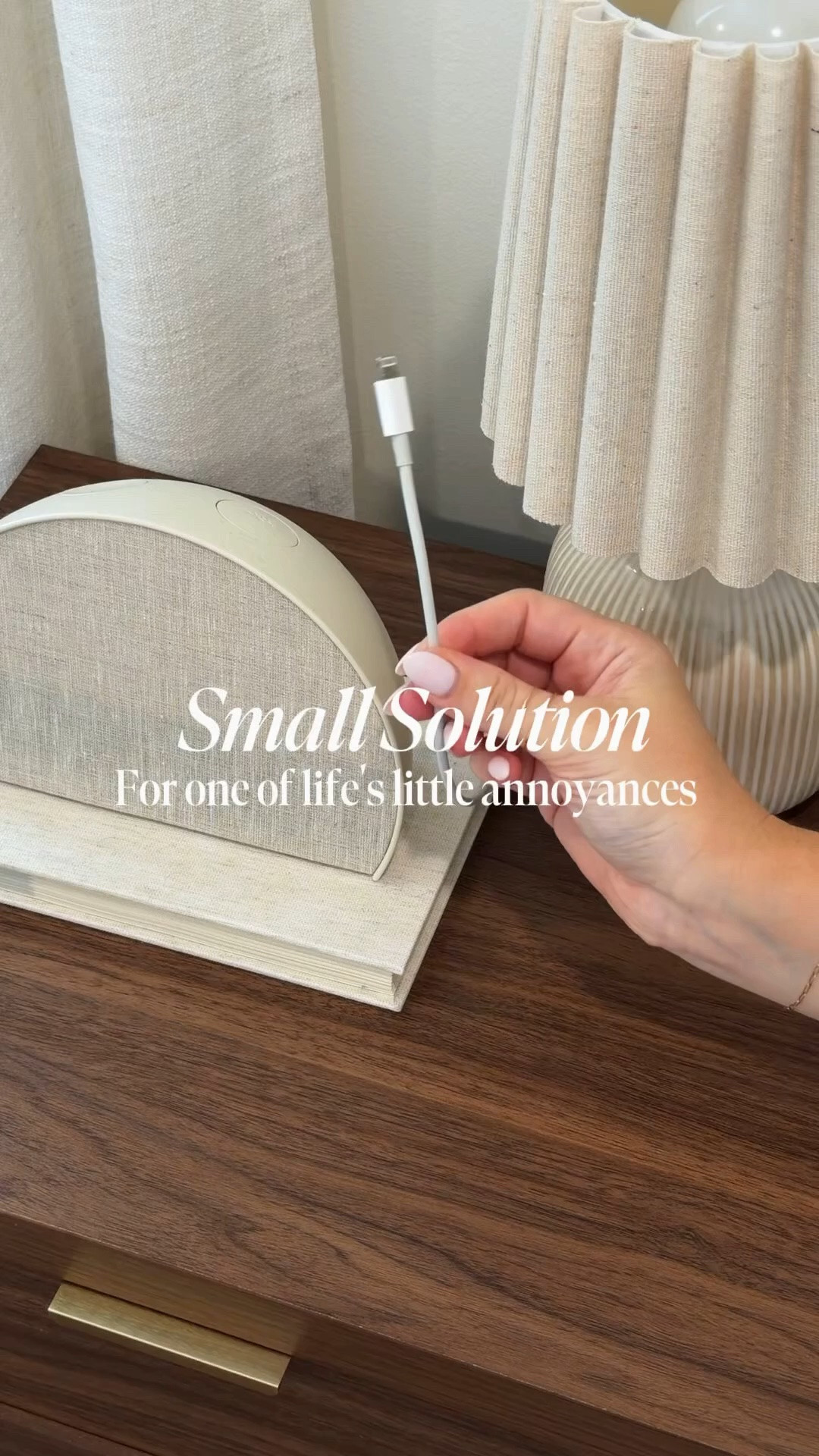 Home Hack ✨ no more cords falling behind the nightstand!

#LTKHome