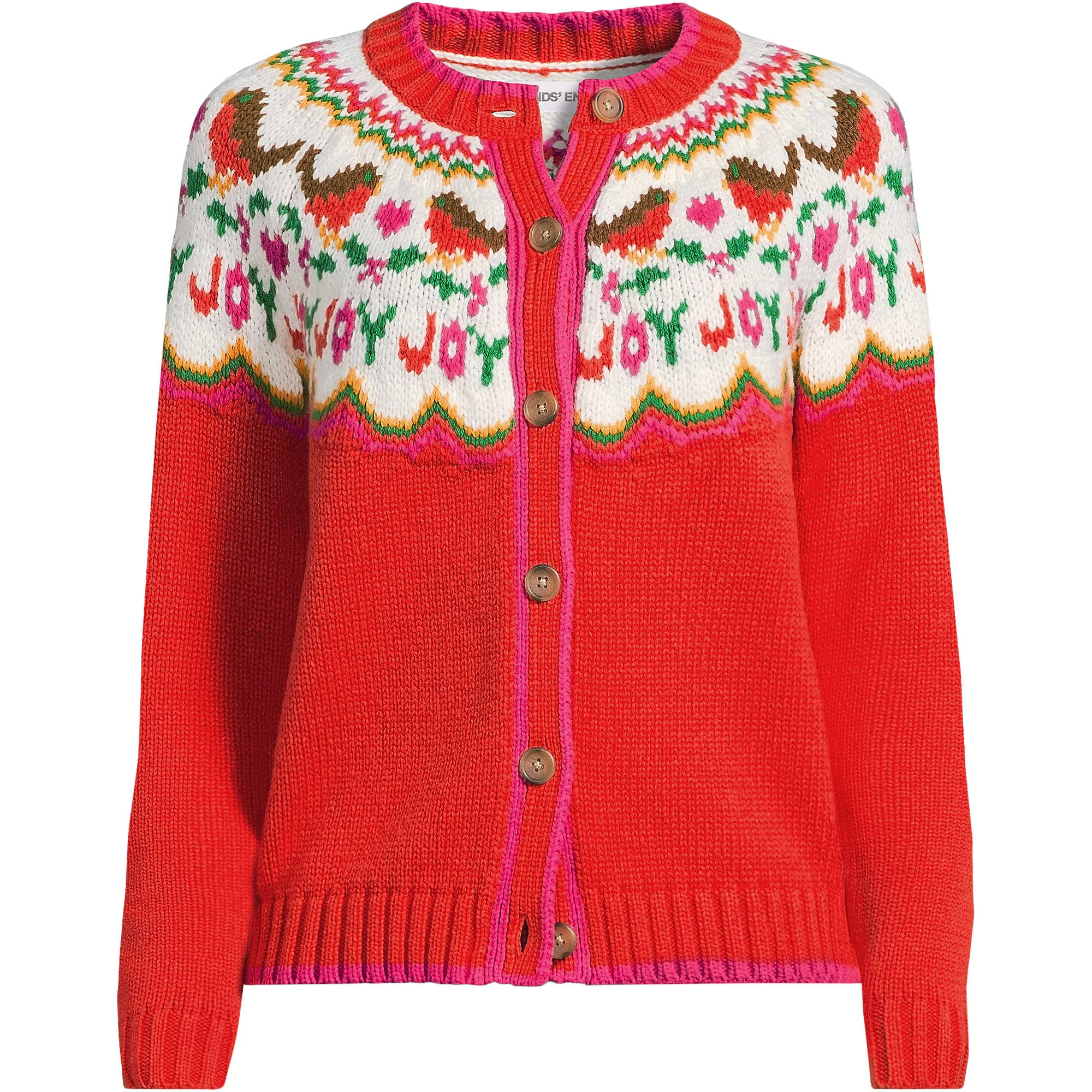 Women's Lofty Fair Isle Cardigan Sweater | Lands' End (US)