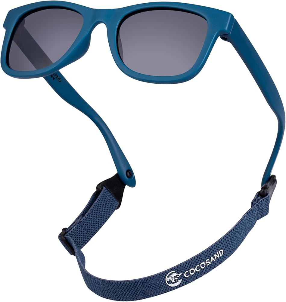COCOSAND Flexible Baby Sunglasses with Strap Polarized UV Protection for Toddler Infant Newborn B... | Amazon (US)