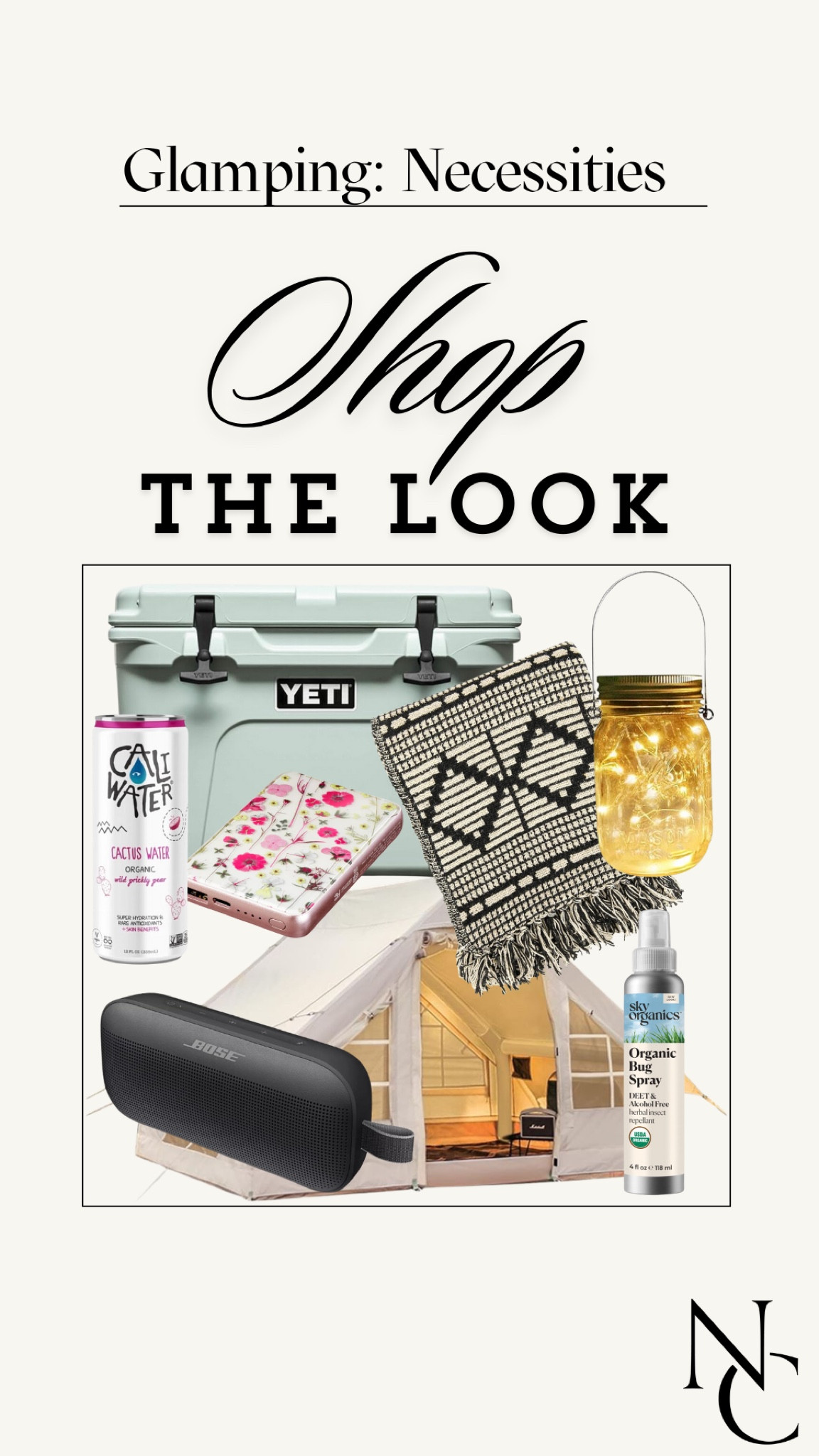 Let’s go Glamoing!  
Newsletter Topics: Glamping Edit 

Shop my entire collection of curated items for a glamping trip!!       

#LTKTravel #LTKStyleTip #LTKSeasonal