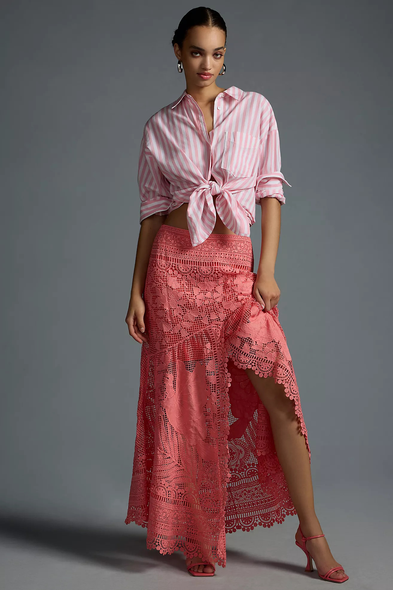 Farm Rio Guipure Lace Skirt | Anthropologie (US)