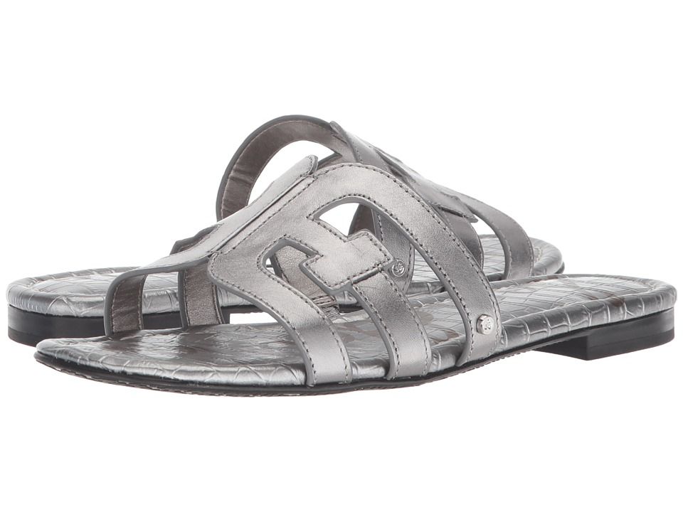 Sam Edelman - Bay (Pewter Polished Metallic Leather) Women's Slide Shoes | Zappos