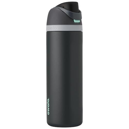 Owala FreeSip Insulated Stainless Steel Water Bottle with Straw for Sports and Travel, BPA-Free, 24oz, Foggy Tide | Amazon (US)