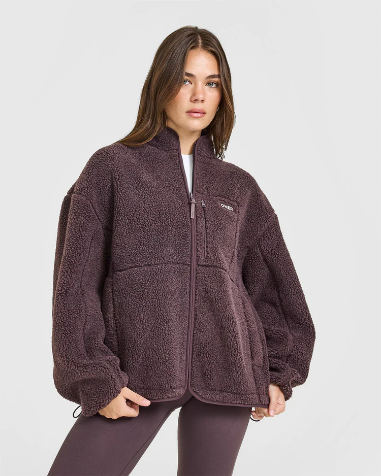 Fleece Jacket with Chest Pocket 
 Umber Brown | Oner Active (UK / US)