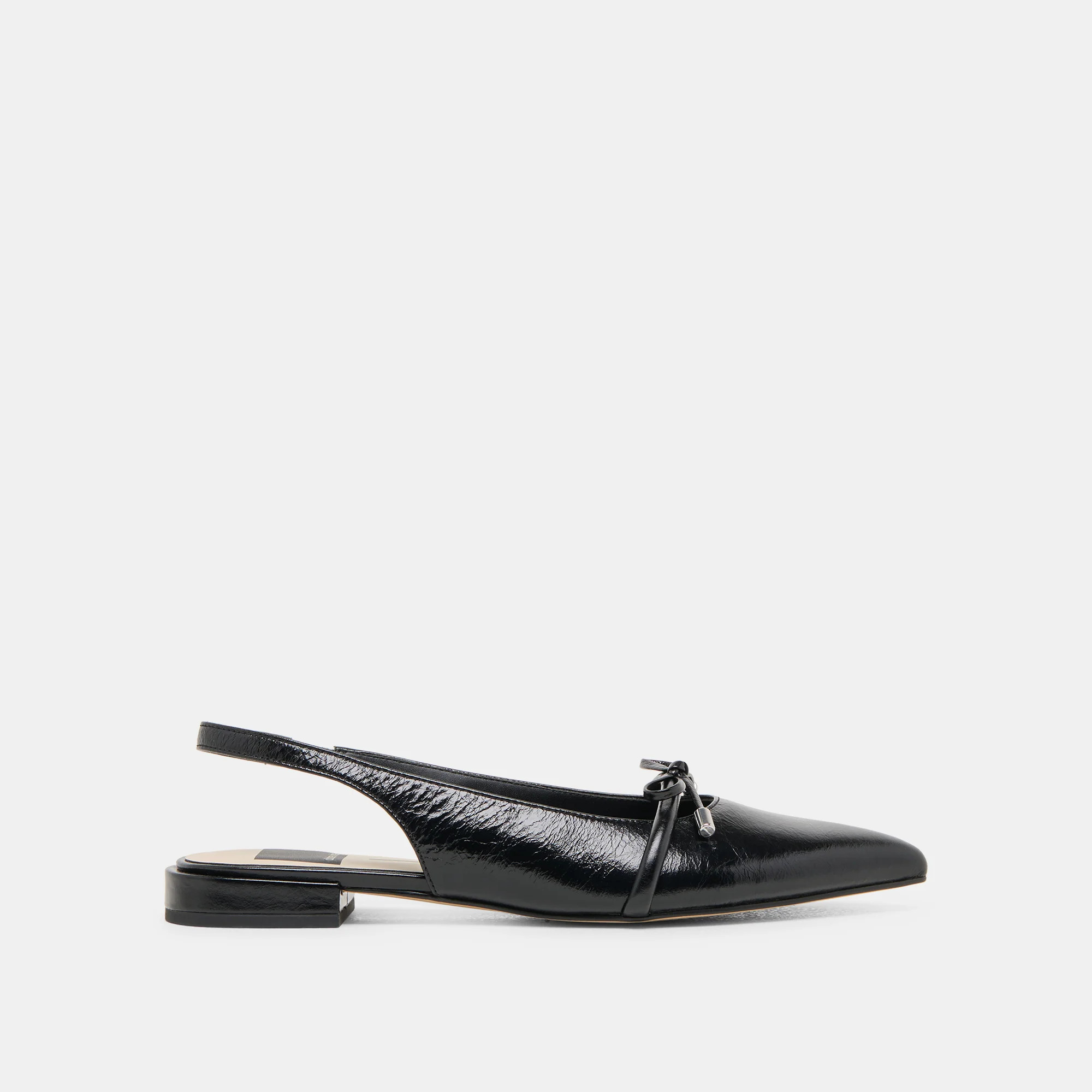 Payge Flats Midnight Crinkle Patent | DolceVita.com