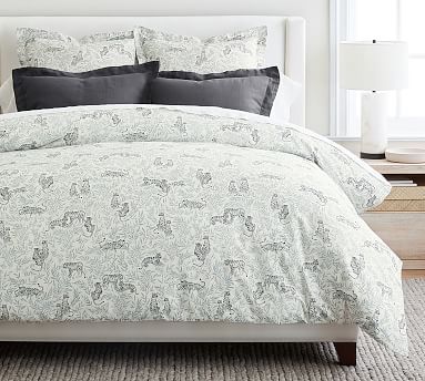 Tiger Organic Percale Duvet Cover | Pottery Barn (US)